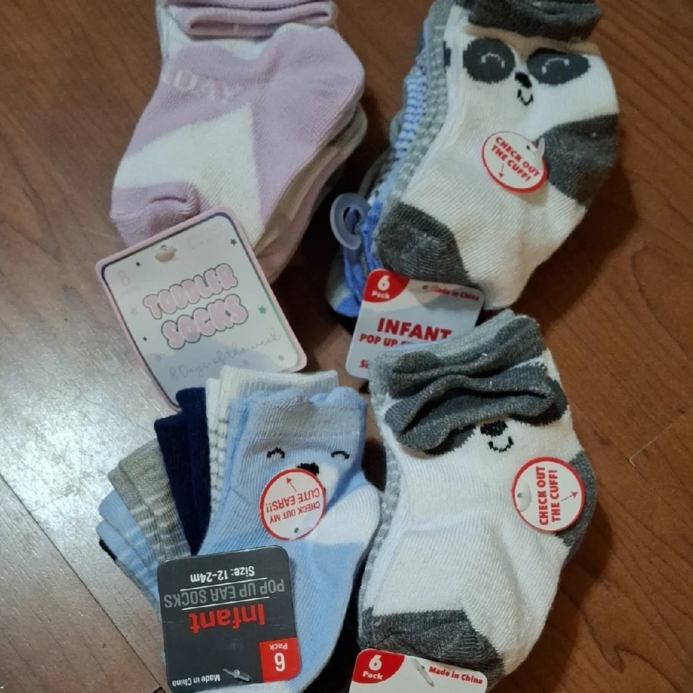 Toddler Socks Set - Assorted Colors 24 Pair (Soc002)